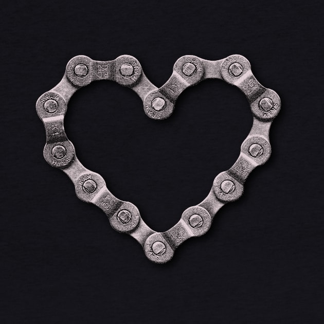 I Love My Bike, Bike Chain Heart by ExtraMedium